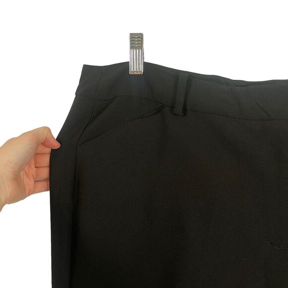 Chicos Black Drapey Wide Leg Dress Pants Career Work Womens 2.5 US Large 14 - Picture 2 of 7